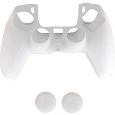 PlayStation 5 Spillkontrollgrep Teknikproffset PS5 Controller Silicone Grip and 2 x Silicone Hat - White