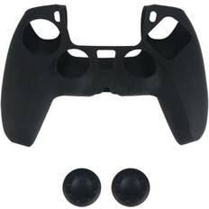 PlayStation 5 Spillkontrollgrep Teknikproffset PS5 Controller Silicone Grip and 2 x Silicone Hat - Black