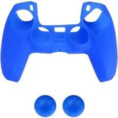PlayStation 5 Spillkontrollgrep Teknikproffset PS5 Controller Silicone Grip and 2 x Silicone Hat - Blue