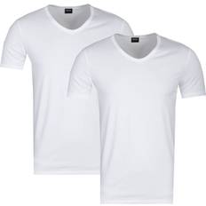 HUGO BOSS V-Neck Slim Fit T-shirt 2 Pack - White