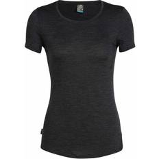 Icebreaker Women's Sphere Short Sleeve Low Crewe T-shirt - Black Heather