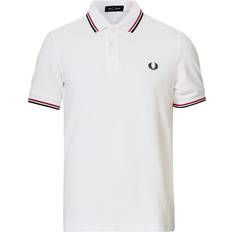 Fred Perry Klær Fred Perry Twin Tip Polo Shirt - White/Bright Red/Navy