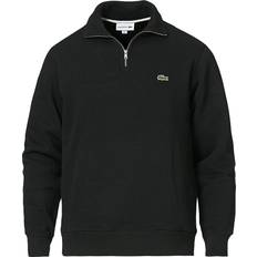 Herren - Sweatshirts Pullover Lacoste Men's Zippered Stand-up Collar Cotton Sweatshirt - Black