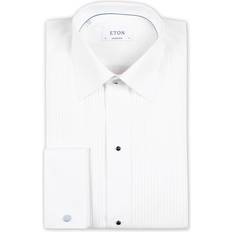 Eton Skjorter Eton Plissé Evening Shirt - White