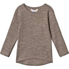 9-12M T-skjorter Joha Long Sleeve Tee Basic - Sesame Melange