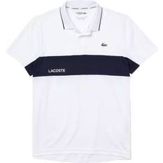 Lacoste Colourblock Breathable Resistant T-shirt - White/Navy Blue/White
