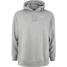 Nike Sportswear Plus Size Fleece Pullover - Dark Gray Heather/White