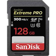 Minnekort & minnepenner på salg SanDisk Extreme Pro SDXC Class 10 UHS-II U3 ​​V90 300/260MB/s 128GB