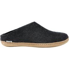 Glerups Hausschuhe Glerups Slip-on with Leather Sole - Charcoal
