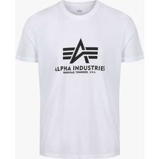 Alpha Industries Bekleidung Alpha Industries Basic Logo T-shirt - White