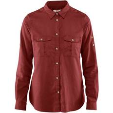 Dame - Røde Skjorter Fjällräven Övik Travel Shirt LS W - Raspberry Red