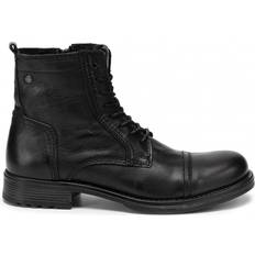 Jack & Jones Schuhe Jack & Jones Leather Stitched Boots M - Black/Anthracite