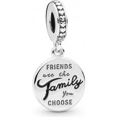 Pandora Charms & Anhänger Pandora Friends Are Family Dangle Charm - Silver/Black
