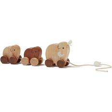 Elefanter Draleker Kids Concept Mammoth Family Pull Toy Natural Neo