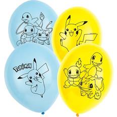 Ballonger Amscan Latex Balloons Pokémon Blue/Yellow 6-pack