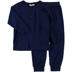 Viskose Schlafanzüge Joha Bamboo Pyjama Set - Navy Blue (51912-354-447)
