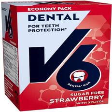V6 Tyggegummi V6 Dental Strawberry Mint 70g 48st