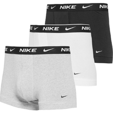 Unterwäsche Nike Everyday Cotton Stretch Trunk Boxer 3-pack -White/Grey/Black