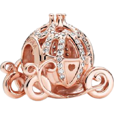 Pandora Disney Cinderella Sparkling Carriage Charm - Rose Gold/Transparent