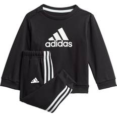 Streifen Tracksuits adidas Infant Badge of Sport French Terry Jogger - Black/White (GM8977)