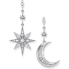 Thomas Sabo Jewelry Thomas Sabo Royalty Star & Moon Earrings - Silver/Transparent