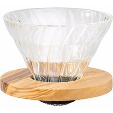 Filter Holders Hario V60 Glass Dripper Olive Wood 02