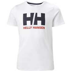 Hvite T-skjorter Helly Hansen Jr Logo HH T-shirt - White (41709-001)