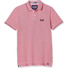 Superdry Poolside Pique Polo Shirt - Strong Bright Pink Speckled