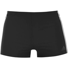 Elastan/Lycra/Spandex - Herren Badehosen adidas 3-Stripes Swim Boxers - Black/White