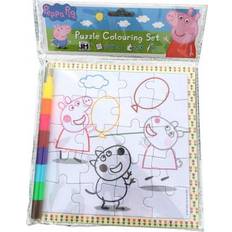 Male-selv puslespill Peppa Pig Colouring Set 20 Pieces