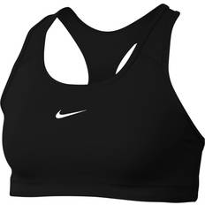 Sports-BH-er Nike Dri-Fit Swoosh 1-Piece Pad Sports Bra - Black/White