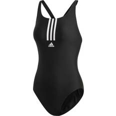 adidas Women's SH3.RO Mid 3-Stripes Swimsuit - Black/White