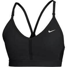 Sports-BH-er Nike Dri-FIT Indy Light-Support Padded V-Neck Sports Bra - Black/Black/Black/White