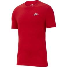 Nike Men T-shirts & Tank Tops Nike Sportswear Club T-shirt - University Red/White