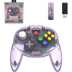 Retro-Bit Tribute 64 2.4 GHz Wireless Controller for Nintendo 64 (N64),  Switch, PC, MacOS, RetroPie, Raspberry Pi and Other USB Devices - Classic  Grey 