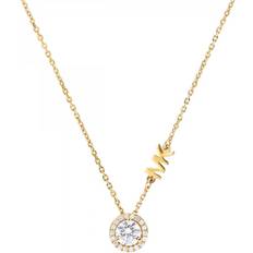 Silber Halsketten Michael Kors Premium Necklace - Gold/Transparent