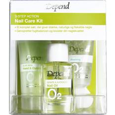 Neglepleiesett Depend O2 3-Step Action Nail Care Kit 3-pack
