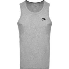 Nike Men Tank Tops Nike Sportswear Club Men's Tank Top - Dark Grey Heather/Black
