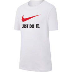 Nike Older Kid's JDI Sportswear T-shirt - White/University Red (AR5249-100)