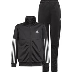 L Tracksuits adidas Boy's 3-Stripes Team Track Suit - Black/White