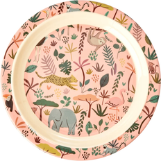 Melamin Teller & Schalen Rice Melamine Kids Plate Jungle Animals Print
