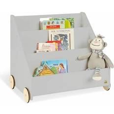 Grå Bokhyller Pinolino Lasse Children's Bookcase with Wheels
