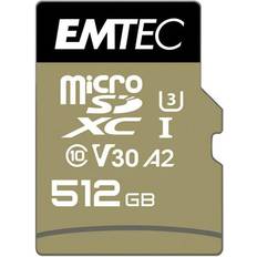 512 GB Minnekort på salg Emtec Speedin microSDXC Class 10 UHS-I U3 512GB
