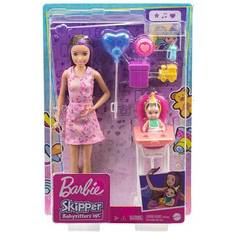Barbie babysitter Mattel Barbie Babysitter Color Change Baby Doll with Dining Chair