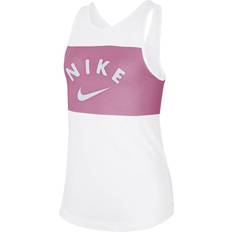 Nike Training Tank Kids - White/Magic Flamingo/Football Grey