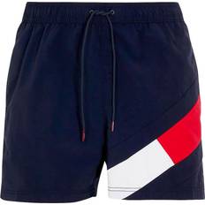 Blau Bademode Tommy Hilfiger Colour Blocked Slim Fit Mid Length Swim Shorts - Desert Sky