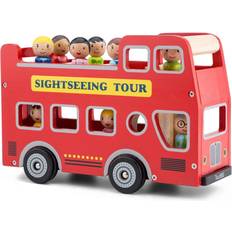 Holzspielzeug Busse New Classic Toys City Tour Bus with 9 Play Figures