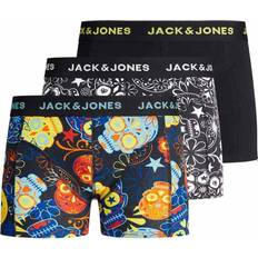 S Boxershorts Jack & Jones Boy's Sugar Skull Print Trunks 3-pack - Black/Black (12189220)