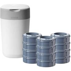 Tommee Tippee Windeleimer Tommee Tippee Twist & Click Nappy Disposal Bin Starter Kit with 12 Refills