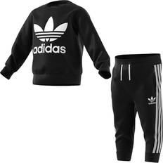 Druckknöpfe Tracksuits adidas Infant Crew Sweatshirt Set - Black/White (ED7679)
